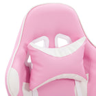 CorLiving Ravagers Gaming Chair - Pink/White-Smooth-rolling casters and 5-star base offer added stability and greater freedom of movement