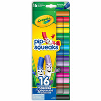 Crayola Pip-Squeaks Marker - Assorted Colours - 16 Pack-Pip-Squeaks may be small in size, but they have big colour