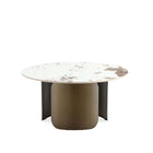 Manhattan Comfort Monica 31.49" Modern Glam Coffee Table - Gold-Modern Coffee Table for Living Room Use