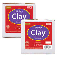 AMACO Air Dry Clay - Terra Cotta - 10 lbs/Box - 2 Pack-All-purpose air dry clay to use for sculpting, hand modeling, or throwing on a potter's wheel