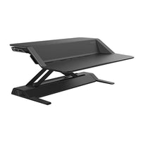 Fellowes 32.75" Lotus Sit to Stand Desk - Dual Monitor - Black-The Lotus Sit-Stand Workstation makes it effortless to add movement to your workday for improved wellness