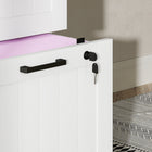 HOMCOM 4-Drawer Filing Cabinet with Lock - White-Anti-tip kit enhances safety by preventing tipping
