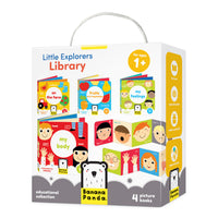 Banana Panda Little Explorers Library 4-Piece Set-Helps toddlers learn first words