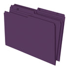 Staples Violet 1/2 Cut File Folders - Legal Size - 100 Pack-Use to colour-code your files for better organization and efficient access to information