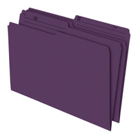 Staples Violet 1/2 Cut File Folders - Legal Size - 100 Pack-Use to colour-code your files for better organization and efficient access to information