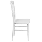 Flash Furniture HERCULES Series Resin Stacking Napoleon Chair - White-Stack Quantity: 10