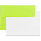 JAM Paper Stationery Set - 25 White Cards and 25 A6 Envelopes - Brite Hue Ultra Lime Green - set of 25-Color: Brite Hue Ultra Lime Green