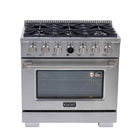 Kucht 36" KXP Series Dual Fuel Range Propane Gas - Stainless Steel-New Kucht Horus Digital Dial Thermostat