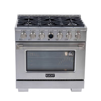 Kucht 36" KXP Series Dual Fuel Range Propane Gas - Stainless Steel-New Kucht Horus Digital Dial Thermostat