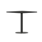 Flash Furniture 30'' Square Laminate Table Top, Black with 18'' Round Table-Height Base (XUBK3030TR18)-Hospitality Table