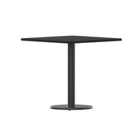 Flash Furniture 30'' Square Laminate Table Top, Black with 18'' Round Table-Height Base (XUBK3030TR18)-Hospitality Table