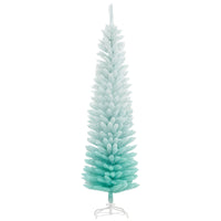 HOMCOM 5' Slim Artificial Christmas Tree - Gradient Blue-Artificial Christmas tree has a slim pencil style 