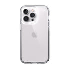 Speck Presidio Perfect Medium Pro Clear Case for iPhone 13-When dropped, our clear impact technology compresses on impact and cushions your phone