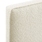 Modway Lindee Boucle Fabric Queen Headboard - Cream-Assembly Required