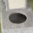 PawHut 81" Large Cat Tree with Scratching Posts, Condos and Beds - Light Grey-Sisal materials protect furniture by redirecting scratching 