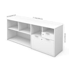 Bestar i3 Plus Credenza, White (160610-1117)-High Density Commercial Grade Particle Board and Melamine