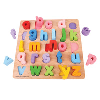 Bigjigs Toys Chunky Alphabet Puzzle - Lowercase-Chunky Alphabet Puzzle (Lowercase)
