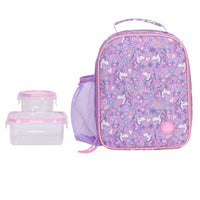 Jump Lunch Pack Bento Set - Purple-Geometric, polyester & PEVA material