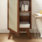 Modway Soma 18" Bathroom Vanity - Walnut/Black-Rattan Weave Door