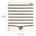 Hilroy West Village Notebook - 10-1/2" H x 8-5/8" W - 160 Pages - Stripes-83 Pages / 40 sheets