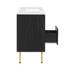 Modway Chaucer 48" Single Sink Bathroom Vanity - Black/White-Assembly Required
