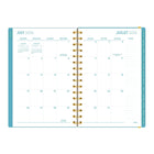 Mead 2026-27 Colour Pop Turquoise Weekly/Monthly Planner - Poly Cover with Bungee - 15+3 Months - 8½" x 6"  - Bilingual-Durable poly cover