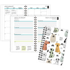Staples 2026-2027 Dogs Weekly/Monthly Academic Planner - 8-1/2" H x 5-1/2" W - Multicolour - Bilingual-Page size: 8-1/2" H x 5-1/2" W