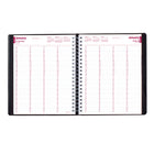 Brownline 2026 Four-Person Daily Professional Appointment Book - 11" x 8-1/2" - Black - English-Twin-wire binding with soft lizard cover