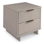 Manhattan Comfort Granville 18.11" Modern 2-Drawer Nightstand - Light Grey-Home Assembly Required. All Hardware Included