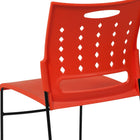 Flash Furniture HERCULES Series Sled Base Stack Chair with Air-Vent Back - Orange-Ergonomically Contoured Design