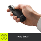 Logitech Wireless Presenter R400-With a range of up to 50 feet (15 meters), you can enjoy the freedom to move around the room and mingle with your audience for greater impact