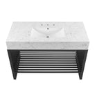 Modway Gridiron 48" Bathroom Vanity - White/Black-Artificial Marble Sink