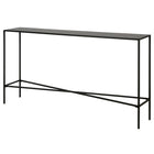 Hudson&Canal Henley 55"W Console Table with Metal Top - Blackened Bronze-Table has a weight capacity of 30 lbs