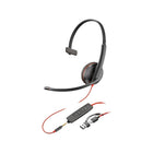 HP Poly Blackwire 3215 Monaural USB-C Headset with USB-A Adapter-Dynamic EQ optimizes the quality of your voice on calls, and automatically adjusts the EQ settings when you want high-quality sound for listening to music or for multimedia playback.