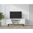 Manhattan Comfort Marcus 53.14" Mid-Century Modern TV Stand - White-Recommended for a 55" TV