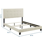 Modway Amira Upholstered Fabric King Bed - Beige-Upholstered In Polyester Fabric