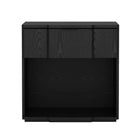 Manhattan Comfort Clive 22" Mid-Century Modern 1-Drawer Nightstand - Black-Clean-lined nightstand crafted from manufactured wood with metal accents for a refined, modern bedroom look