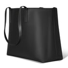Champs Onyx Leather Open Tote - Black-Laptop compartment