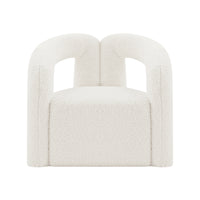 Manhattan Comfort Darian 32.68" Modern Boucle Upholstered Accent Chair - Cream-Modern Accent Chair for Living Room Usage