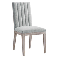 Modway Maisonette French Vintage Tufted Fabric Fabric Dining Side Chair - Light Grey-Tufted Dining Side Chair