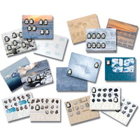 Yellow Door Pre-Coding Penguin Activity Cards 16-Piece Set-These sturdy and washable plastic cards will inspire the use of specific positional and directional language, as children have fun moving the penguins around their natural environments