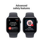 Apple Watch SE 3 - 44 mm - GPS - Midnight Aluminum Case with Midnight Sport Band - S/M-Set up Apple Watch For Your Kids, even if they don’t have their own iPhone.10 So they can call, text, and share their location