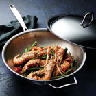 Tramontina Signature 12.5" Tri-Ply Clad Stainless Steel Wok - Induction Ready-Compatible with all cooktops, including induction. oven-safe up to 500Â°F