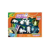 Crayola Scribble Scrubbie Pets Dinosaur Glow Combo Pack-SCRIBBLE SCRUBBIE DINOSAUR PETS: This set features 7 Dinosaur Scribble Scrubbie Pets (including 2 that glow-in-the-dark!), 1 Scrub Brush, and 6 Markers