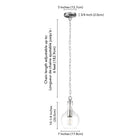 Hudson&Canal Verona 7" Wide Pendant with Glass Shade - Brushed Nickel/Clear-9