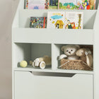 HOMCOM Kids Bookcase with Storage Drawer - Green-Colour: Green
