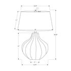 Monarch Specialties 24" H Transitional Table Lamp - Blue Ceramic / Ivory / Cream Shade-With a transitional design, this fashionable lamp is perfect for accentuating your end or side table in a living room or home office, or on a nightstand in your bedroom