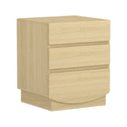 Manhattan Comfort Ardea 20" Contemporary 3-Drawer Nightstand - Natural Oak-Easy assembly with included hardware and instructions