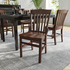 Flash Furniture HERCULES Series School House Back Walnut Wood Restaurant Chair-800 lb. Weight Capacity
