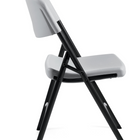 Offices to Go Lite-Lift Armless Folding Chairs - Set of 4 - Oyster Grey-Lightweight, durable, portable, easy to clean